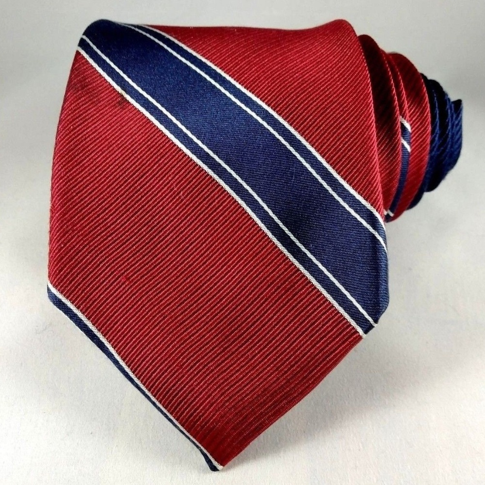 Tommy Hilfiger Men's Tie Striped Red Blue White